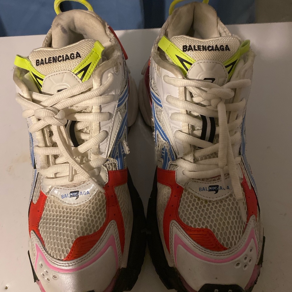 Balenciaga White, Red, and Pink Sneakers